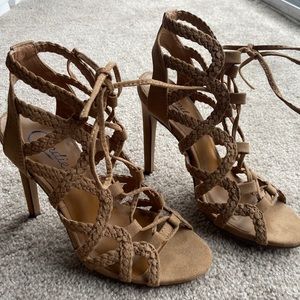Candie’s Suede Lace-up High Heels